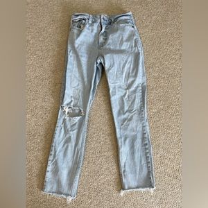Abercrombie & Fitch The Skinny High Rise Light wash jeans Curve Love